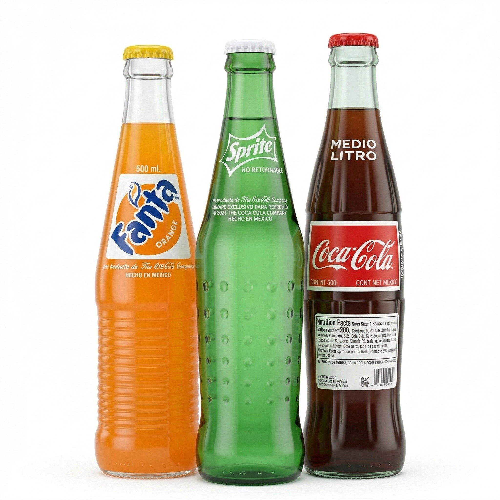Mexican Bottled Soda (Medio Litro).